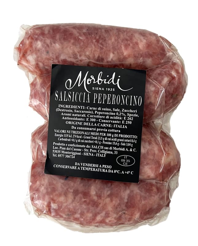 Pork fresh sausage with chily