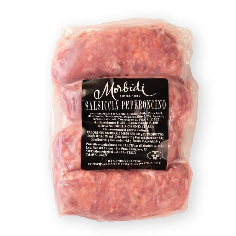 Pork fresh sausage with chily