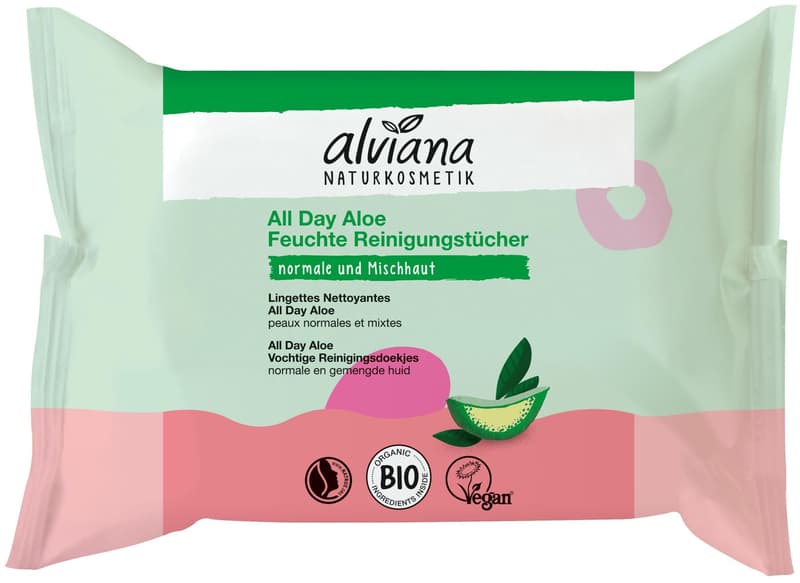 alviana Feuchte Reinigungstücher BIO-Aloe Vera