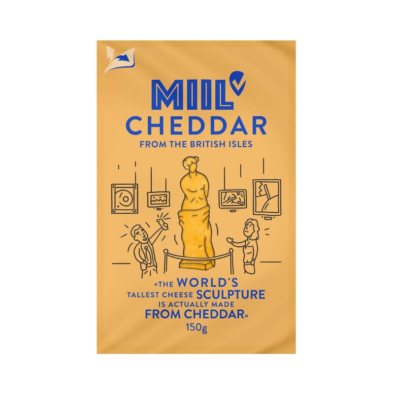 Miil Cheddar in Scheiben