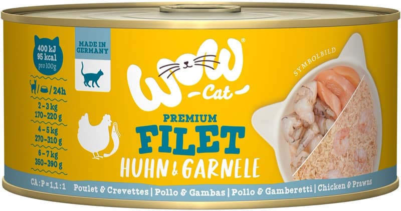 WOW CAT Chicken fillet with prawns 70g
