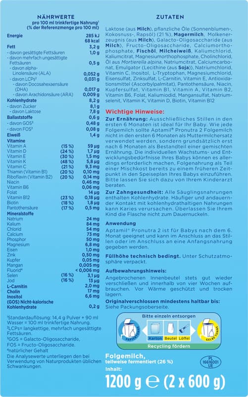 APTAMIL PRONUTRA 2