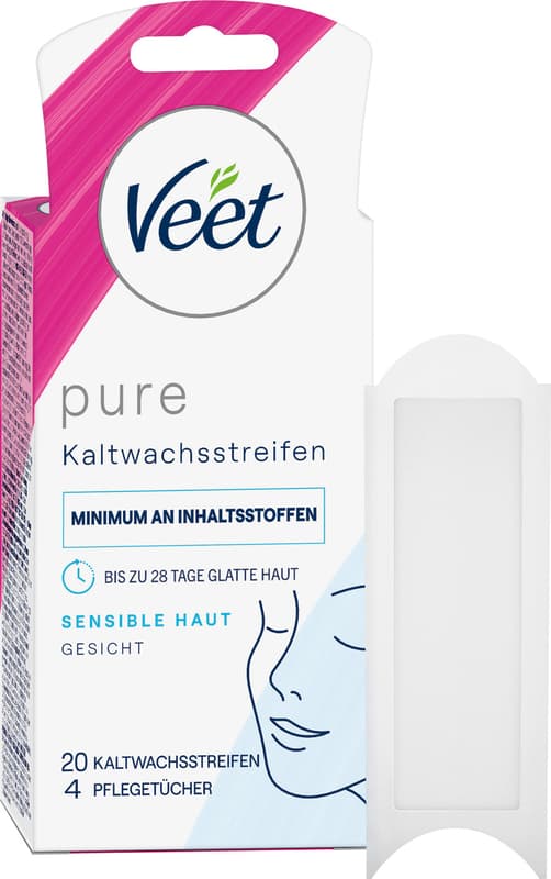 Veet EXPERT cold wax strips face, all skin types