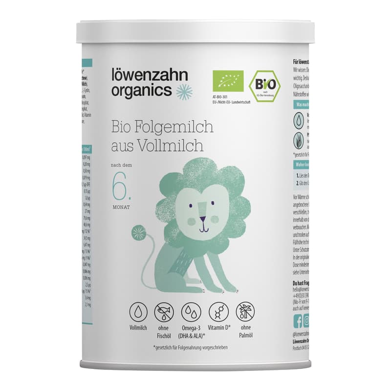 Löwenzahn Organics Follow-on Milk made from whole milk after 6 months