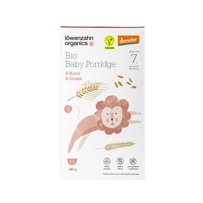 Löwenzahn Organics Demeter Organic Baby Porridge 4-Grain