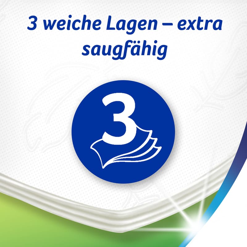 Zewa Toilettenpapier Bewährt mit Strohanteil, 3-lagig