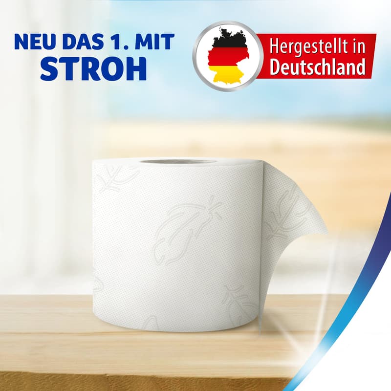 Zewa Toilettenpapier Bewährt mit Strohanteil, 3-lagig