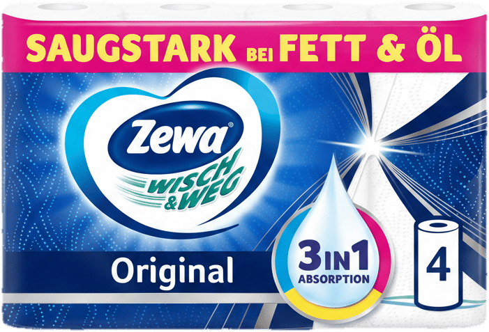 Zewa Kitchen Tissues Wisch&Weg Original 4x45 sheets