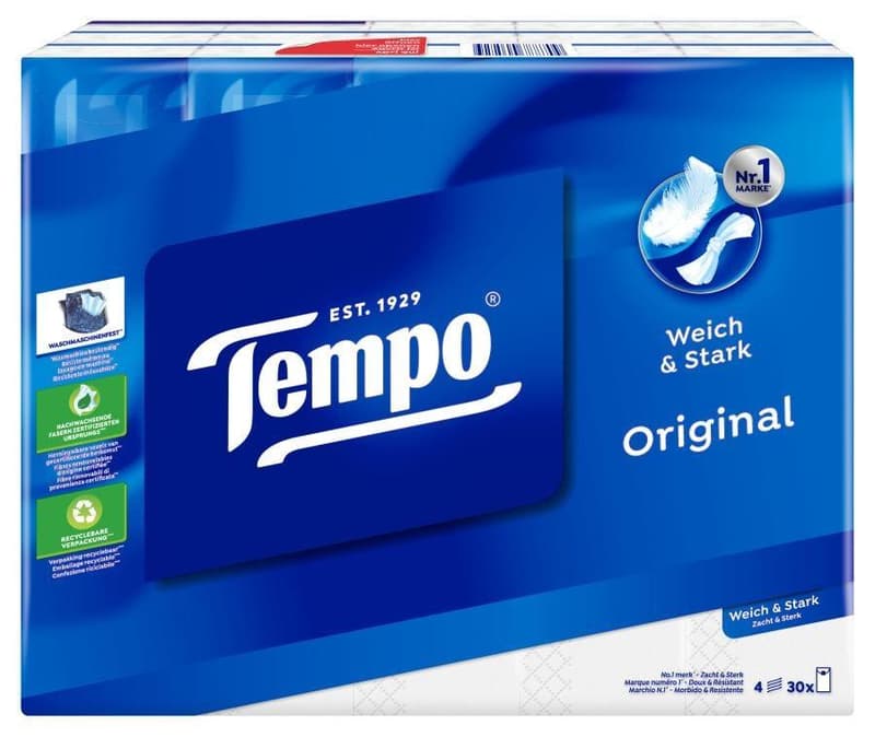 Tempo Original Taschentücher, samtig weich, 3 in 1