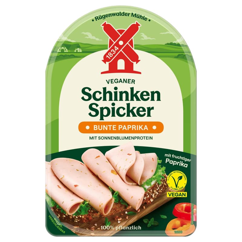 Rügenwalder Mühle Veganer Schinken Spicker Bunte Paprika