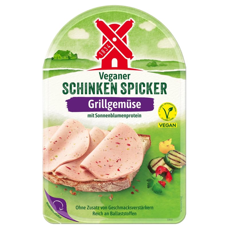 Rügenwalder Mühle Vegan Ham Spicker with grilled vegetables
