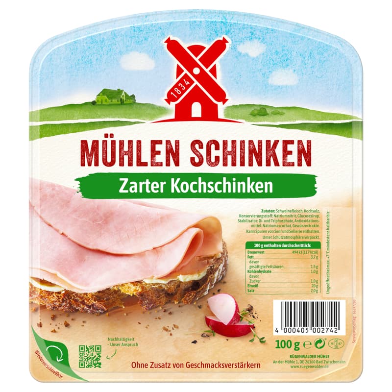 Rügenwalder Mühle Mühlen Schinken Zarter Kochschinken