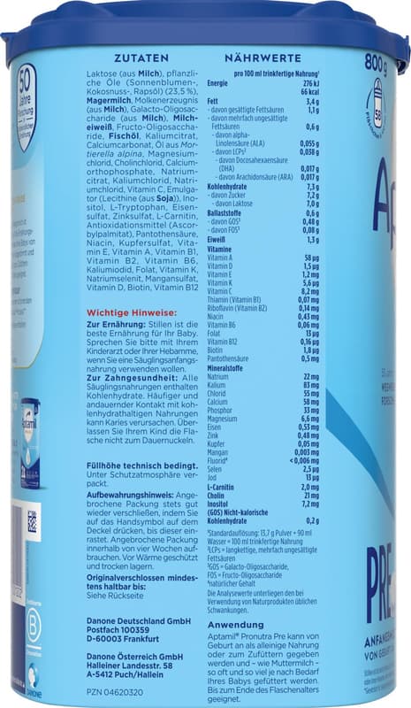 Aptamil Pronutra-ADVANCE Pre formula milk