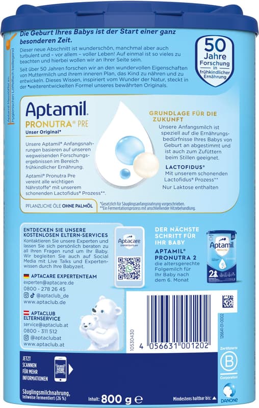 Aptamil Pronutra-ADVANCE Pre formula milk