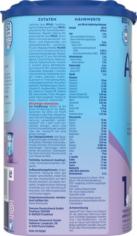 Aptamil HA 1 starter milk