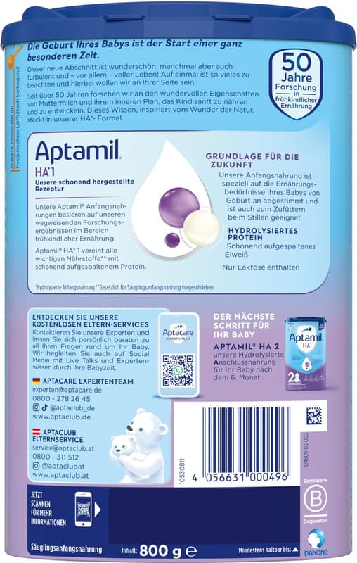 Aptamil HA 1 starter milk