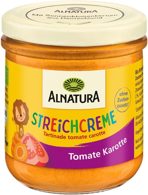 Alnatura organic spread with carrot and tomato
