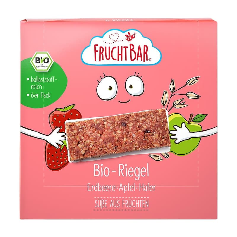 FruchtBar Organic Fruit Cereal Bar Strawberry