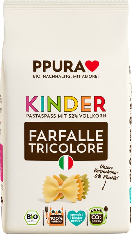 PPURA BIO Kinder Farfalle tricolore