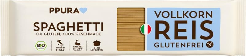PPURA BIO Spaghetti aus Vollkornreis glutenfrei