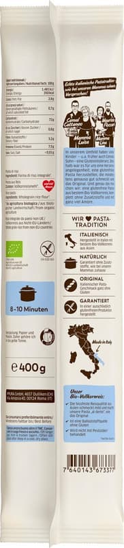 PPURA BIO Spaghetti aus Vollkornreis glutenfrei