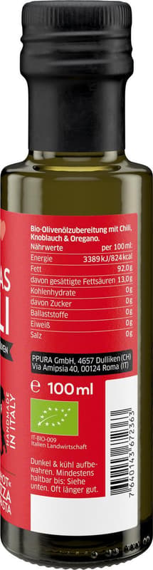 PPURA BIO extra natives Oliven & Chiliöl