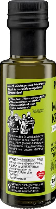 PPURA BIO extra natives Oliven & Kräuteröl