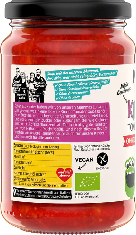 PPURA ORGANIC Sugo for children