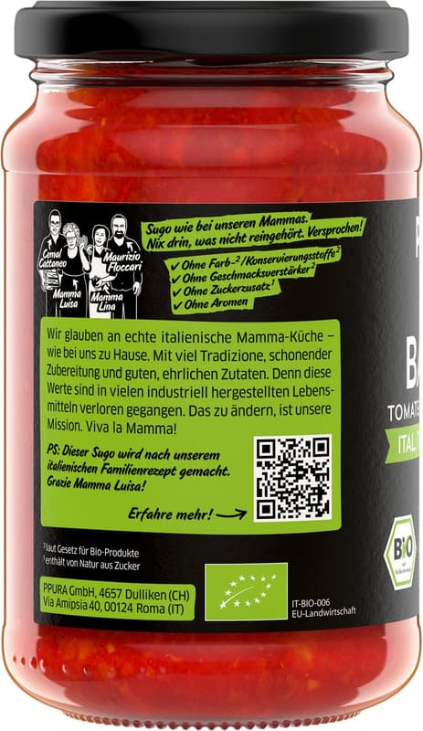 PPURA BIO Sugo Basilico