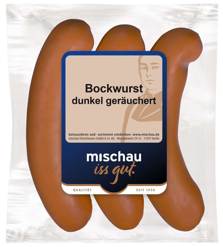 Mischau Bockwurst dunkel geräuchert