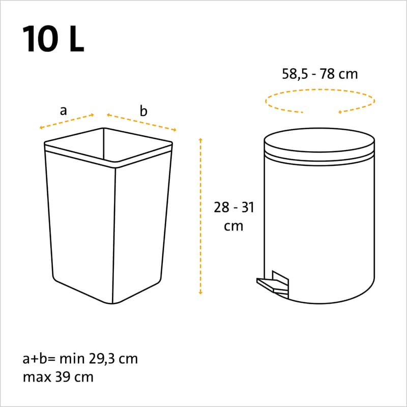 Swirl 10 litre carry handle bin liner Bathroom & Cosmetics Tearproof & leakproof