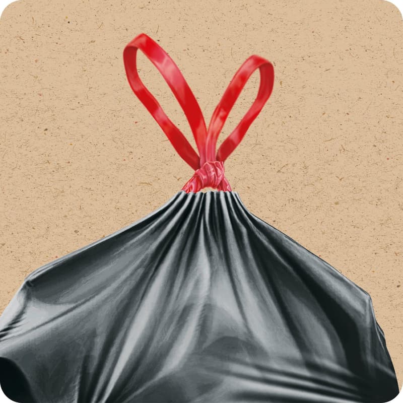 Swirl 35 litre fixing tape bin liner Tearproof & leakproof