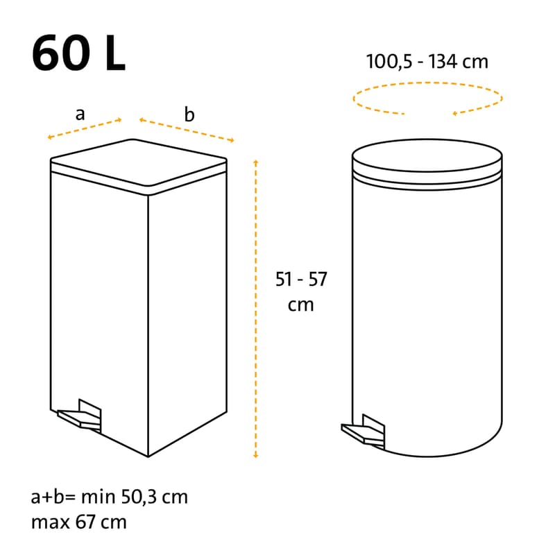 Swirl 60 l Fixation tape bin liner Tearproof & leakproof