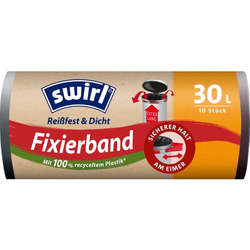 Swirl 30 l Fixation tape bin liner XL Tearproof & leakproof