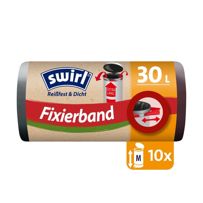 Swirl 30 l Fixation tape bin liner XL Tearproof & leakproof