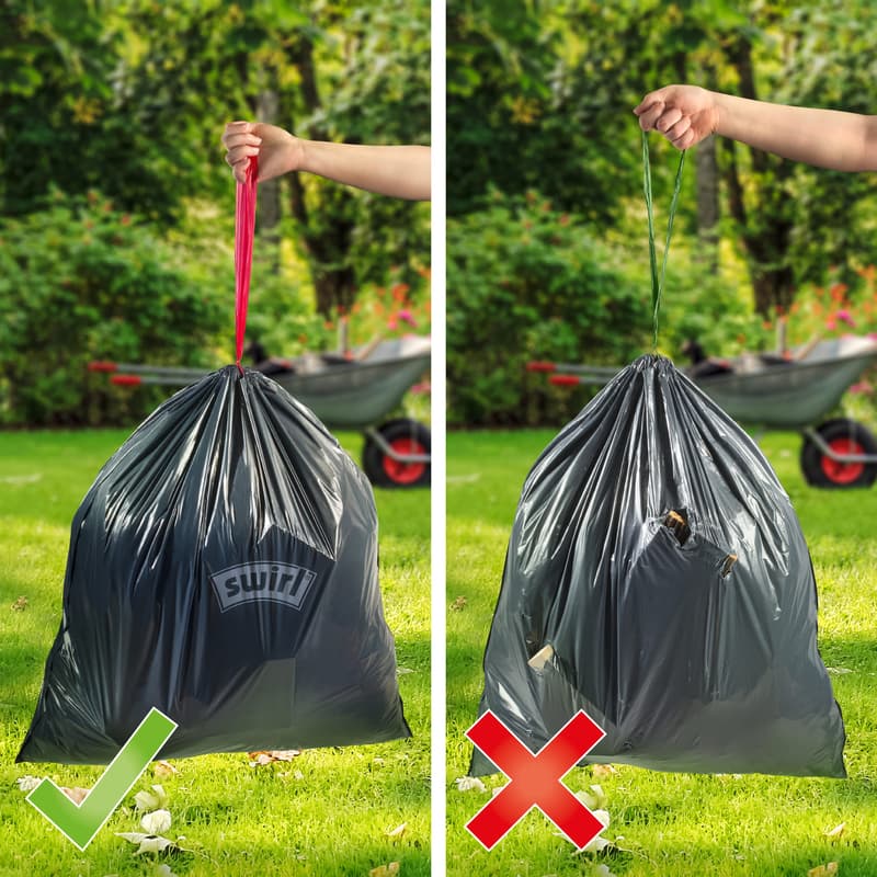 Swirl 120 l heavy duty bags Profi with drawstring Tearproof & leakproof