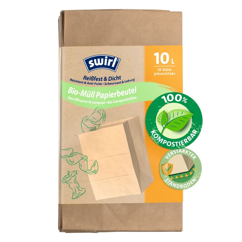 Swirl 10 litre organic waste paper bags