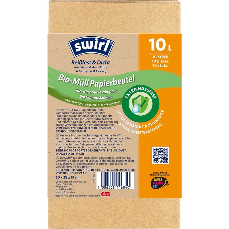 Swirl 10 l Bio-Müll Papierbeutel