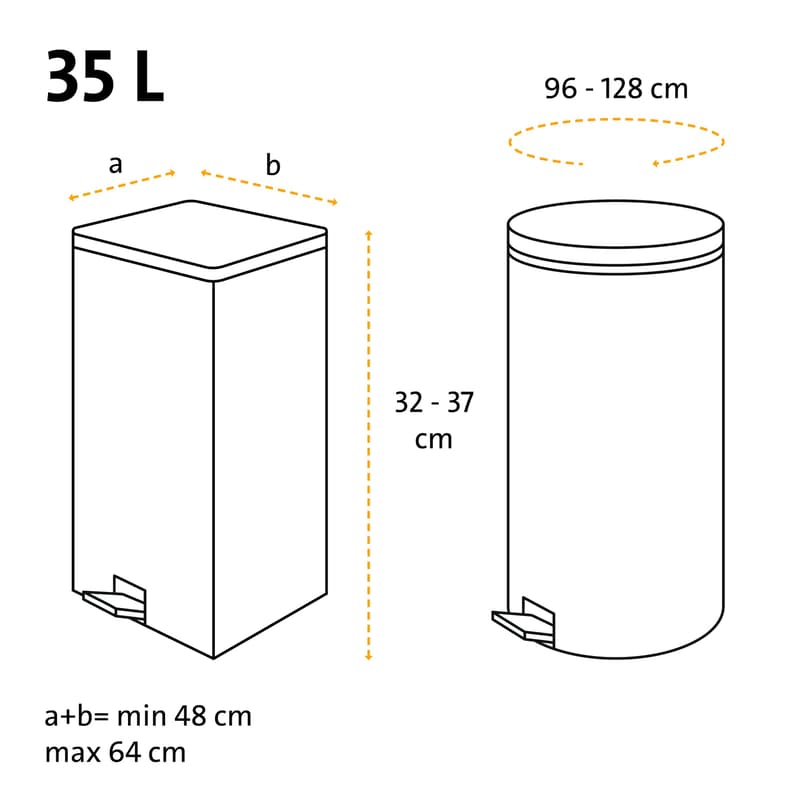 Swirl 35 litre organic waste foil bag with handle crosswise