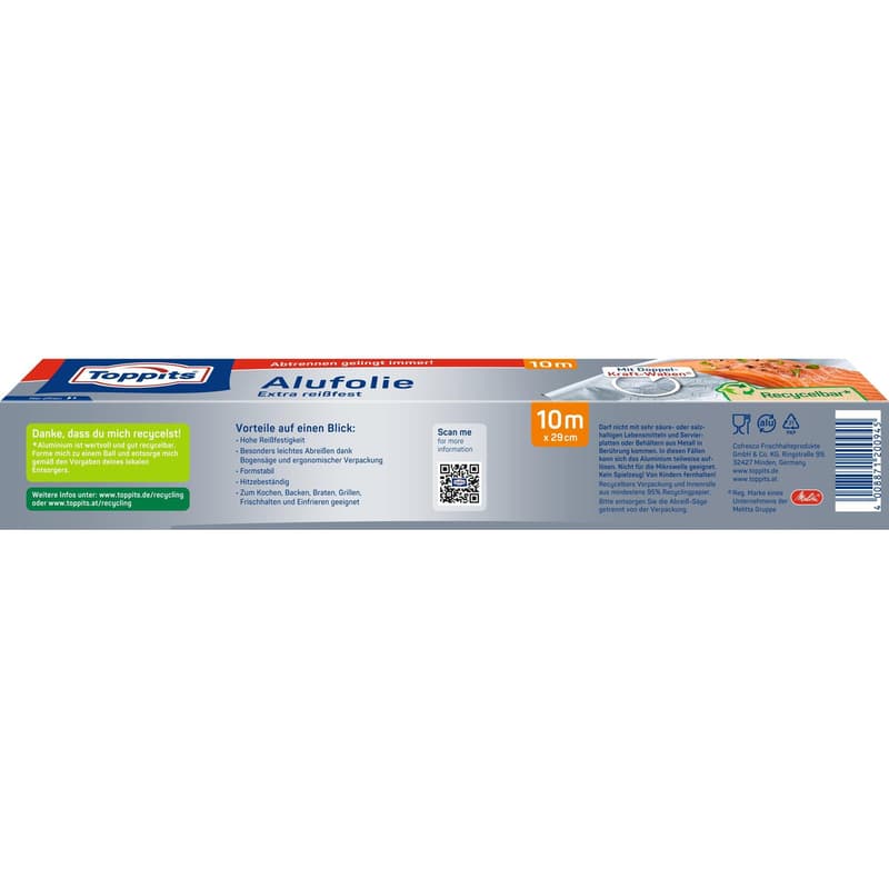 Toppits aluminium foil 10m carton