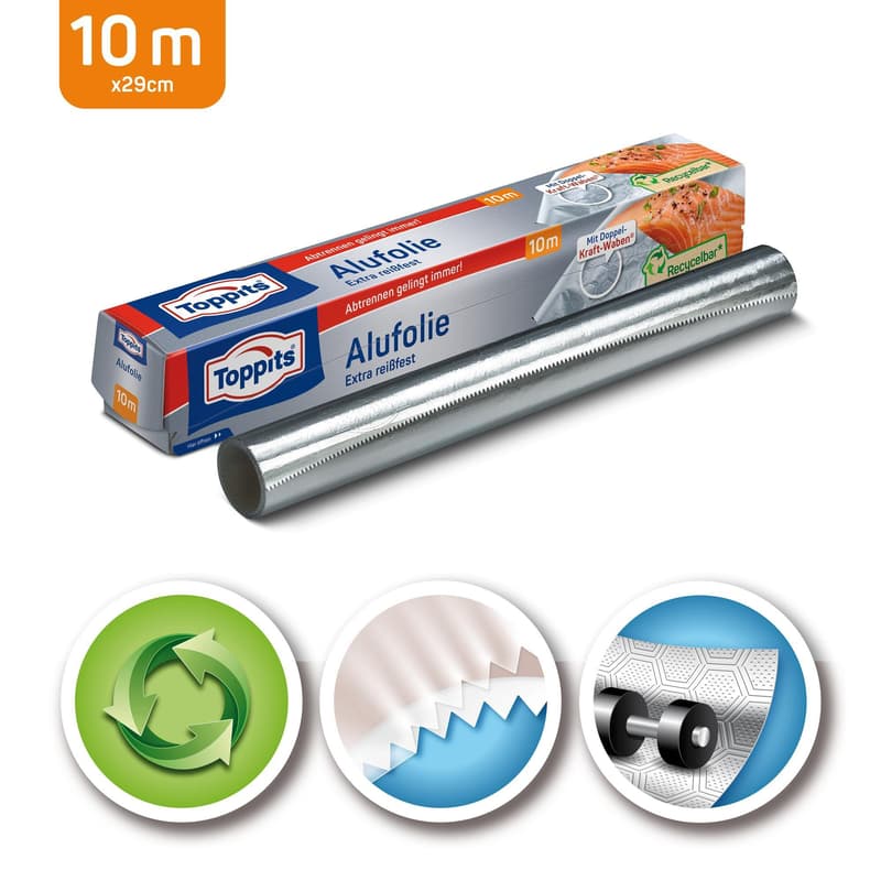 Toppits aluminium foil 10m carton