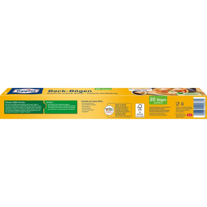 Toppits Backpapier-Bögen Rutschfest
