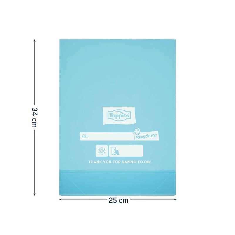 Toppits freezer bag stand-up 4L