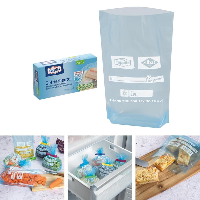 Toppits freezer bag stand-up 6L NP