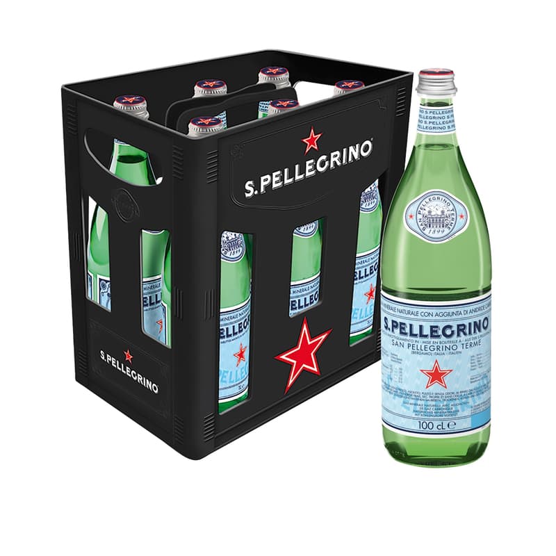 S.Pellegrino 6x 1,0l Glas MW