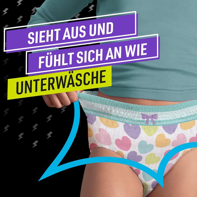 Ninjamas Absorbierende Nachthöschen Für Mädchen, 60 Pyjamahöschen, 4-7 Jahre
