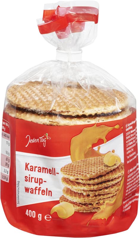 Caramel syrup waffles every day