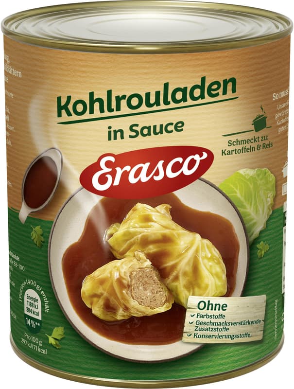 Erasco cabbage rolls in sauce