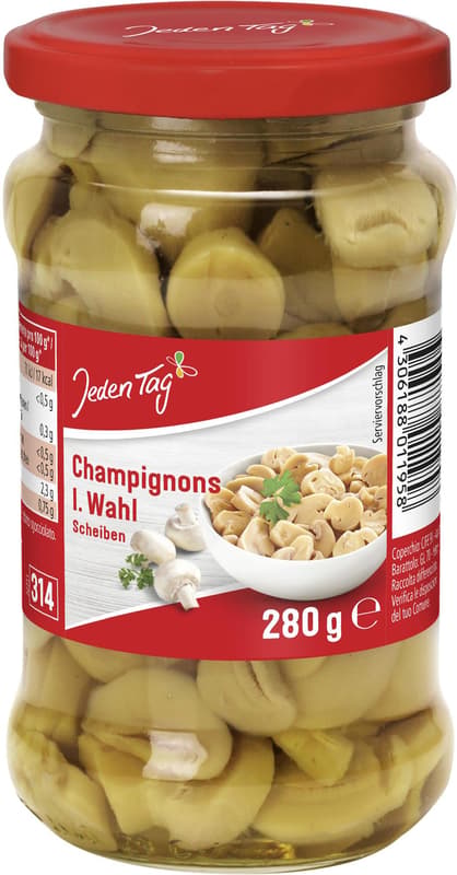 Every day sliced mushrooms of the first choice