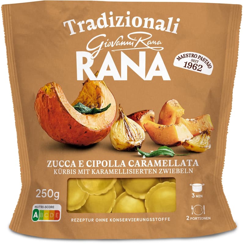 RANA Ravioli Kürbis mit karamellisierten Zwiebeln